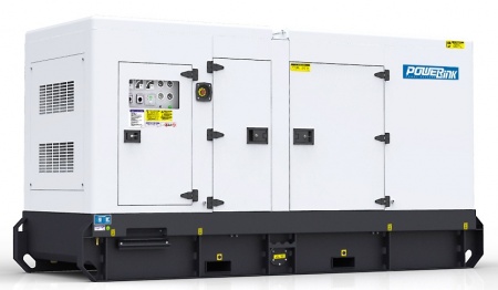 Дизельный генератор PowerLink GMS200C в кожухе с АВР
